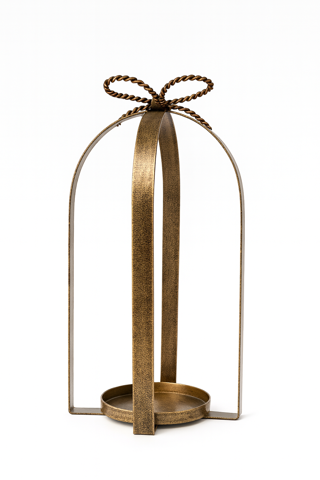 Decorative Lantern Curved Bronze 14"