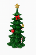 Christmas Tree Resin 17" With Bow and Candy Cane
