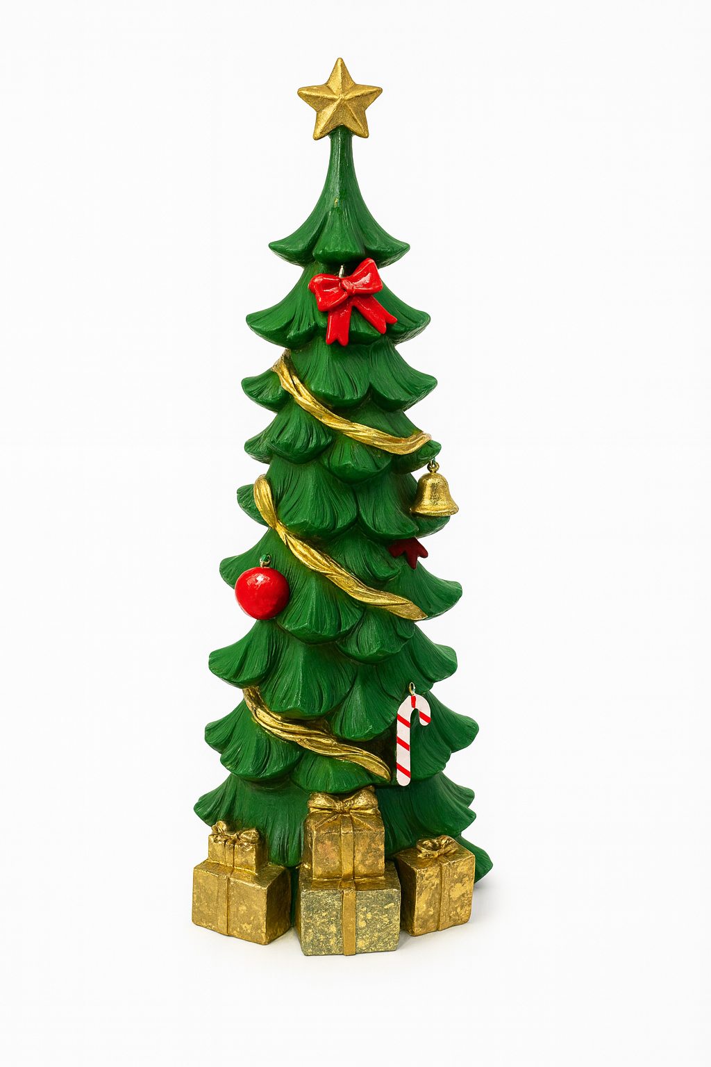 Christmas Tree Resin 19" With Present Box
